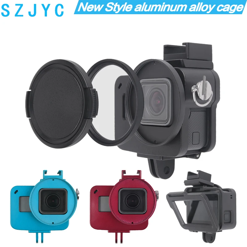 

Aluminum Hero 5 6 7 case Alloy cage Protective Housing Case Cover Metal frame UV filter for GoPro Go Pro hero Camera Accessories