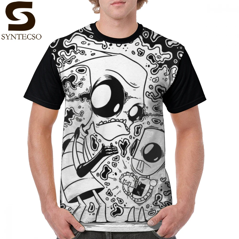 

Invader Zim T Shirt Zim Invader T-Shirt Male Short Sleeves Graphic Tee Shirt Beach Fun Plus size Print 100 Percent Polyester Tshirt