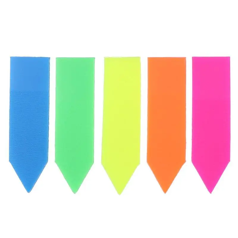 100/240pcs 6/12 Colors Sticky Notes Index Memo Pad N Times Label Paper Bookmark Sticker Sign Message School Stationary Supplies - Color: 100pcs 4.5x1.2cm 02