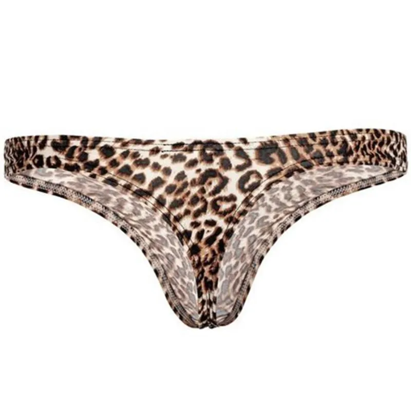 

Brand Thong Man Gay Bulge Men Jockstraps Sexy Seamless Buttocks Tanga Hombre G-string Thongs Leopard Underwear M-XXXL