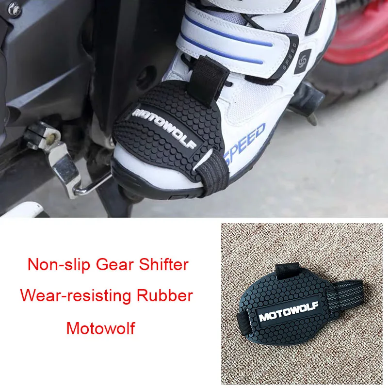 

MOTOWOLF Wear-resisting Rubber Sock Pad Cover Motorcycle Gear Shift Pad Riding Shoes Scuff Mark Protector Shifter Guards