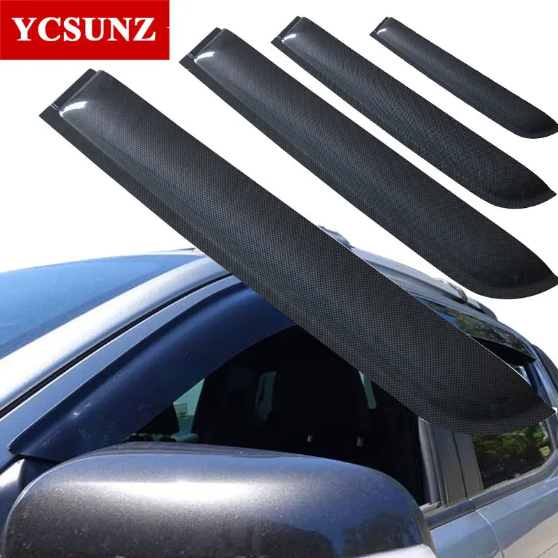 2012 2019 ABS Window visor For Ford Ranger T6 T7 Matte Black Car Wind