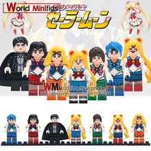 Строительный блок 70 шт./партия японский мультфильм Сейлор Марс Мун Меркурий Юпитер Чиба Мамору Сейлор Венера игрушки подарки