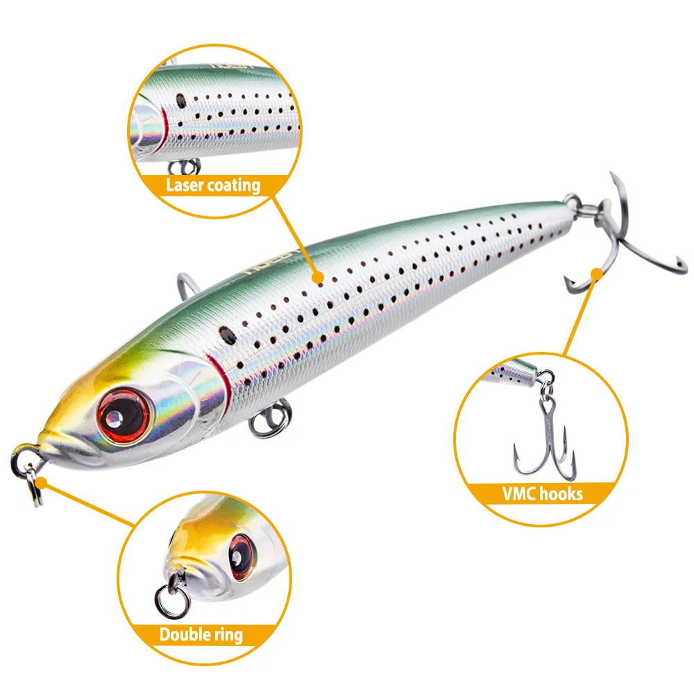 Noeby قلم رصاص المتذبذب stickbait سحر lipless إغراء 14 سنتيمتر غرق الاصطناعي طويل صب الطعم الصيد إغراء wobblers رخيصة التصيد إغراء