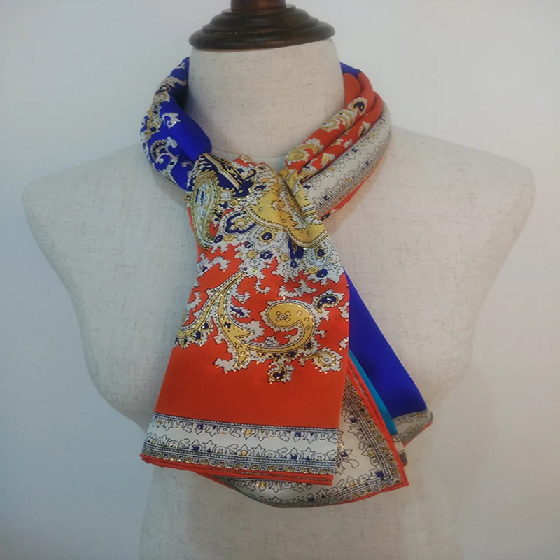 Весенний Модный Шелковый женский шарф 110*110 см квадратные шарфы большого размера обертывания роскошный подарок большой платок