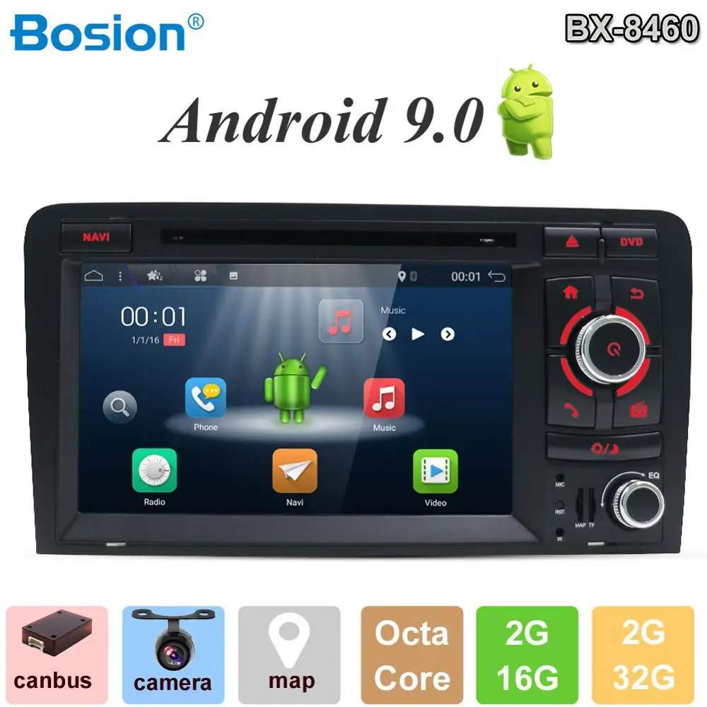Bosion Android 9,0 автомобильный DVD gps для Audi A3 8P 2003-2012 S3 2006-2012 RS3 Sportback 2011 мультимедийный плеер стерео радио
