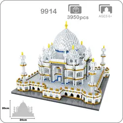 2019 международно известная архитектура тадж-махал в Индии дворец 3D Модель со стразами Мини DIY микро строительство Nano блоки кирпичи игрушки