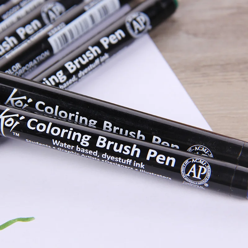 Sakura Koi XBR Цветная кисть, маркер, ручка, гибкая кисть, маркер, чернила на водной основе, принадлежности для рисования, художественная цветная ручка
