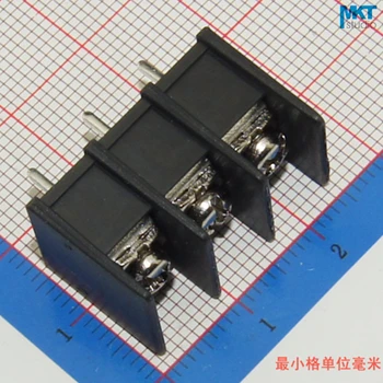 

100Pcs 3P B-Type 7.62mm Pitch Straight Pins PCB Electrical Screw Terminal Block
