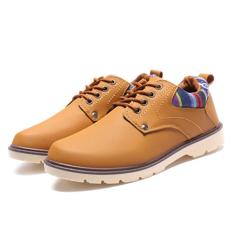 Spring & Autumn Men's Vintage Fashion Casual PU Moccasin Leather Flats Shoes Men Retro Oxfords Shoes Chaussures Hombre