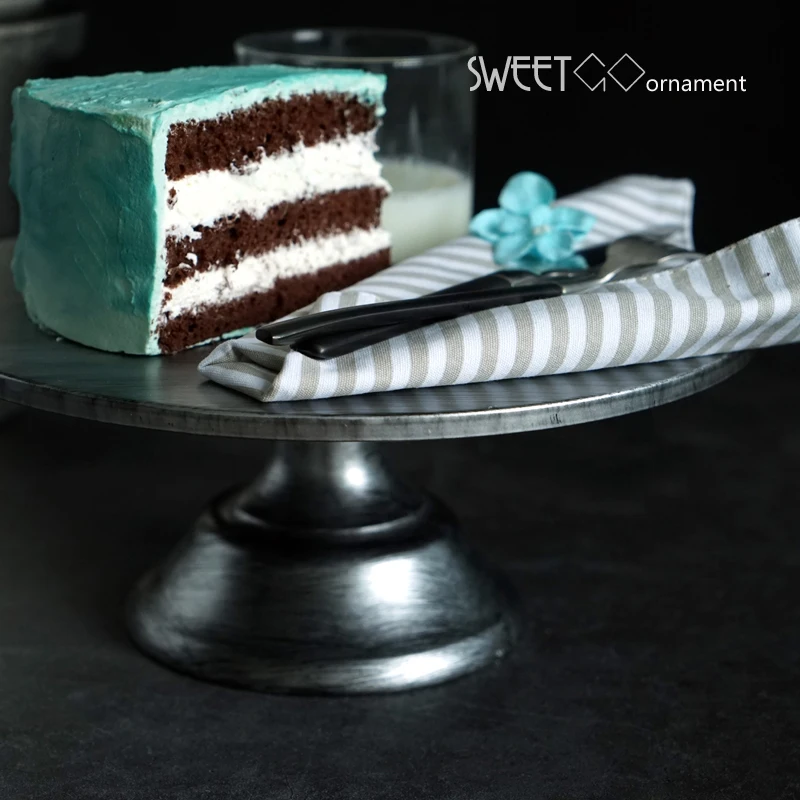 SWEETGO 1" Серебряный торт стенд для инструменты для украшения тортов из мастики Винтажный стиль Свадебные подложки аксессуары формы для выпечки поставщиков