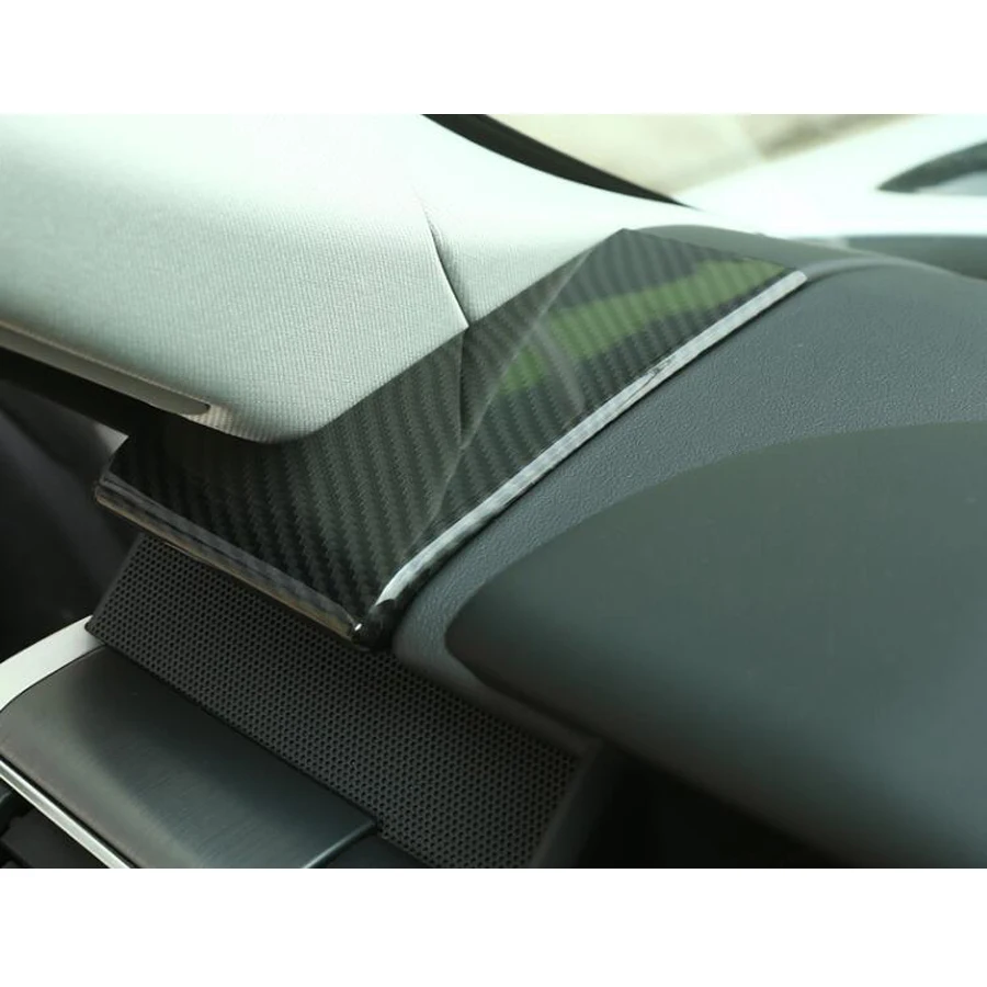 Углеродное волокно Передняя панель приборной панели автомобиля рамка отделка Стайлинг крышка наклейка для Land Rover Range Rover Sport-17