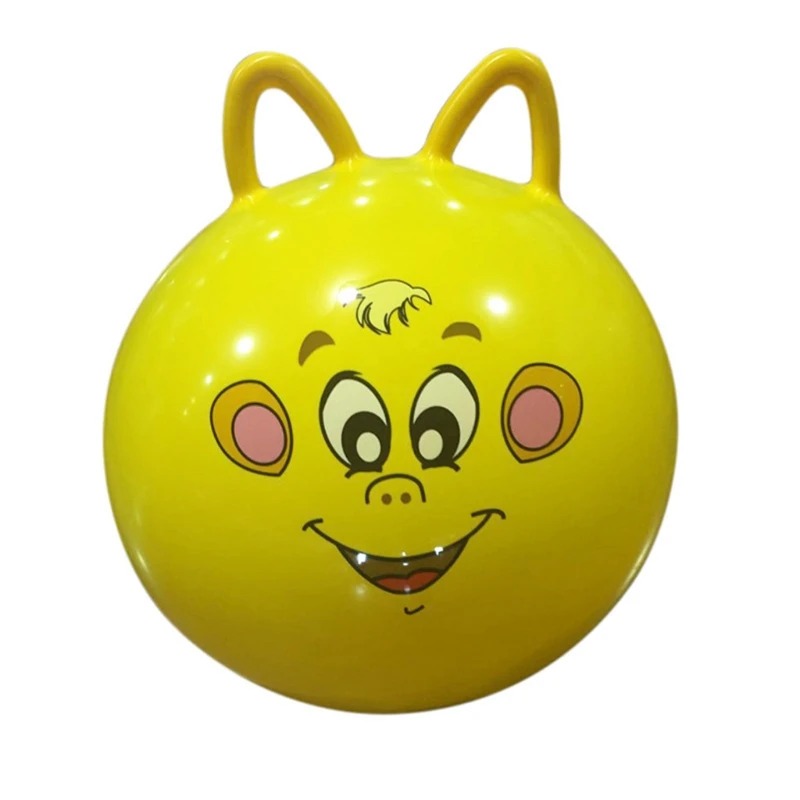 New 18" Cat Ear Inflatable Jump Ball Hopper Bounce Retro Ball With Handle Gift