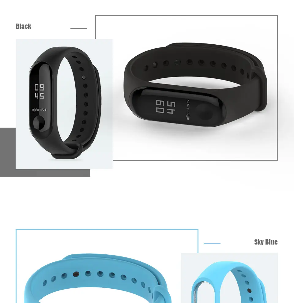 Mi jobs mi Band 3 ремешок силиконовый ремешок для Xiaomi mi ремешок 3 ремешок для браслета mi Band 3 красочные браслеты Смарт-браслет mi band 3