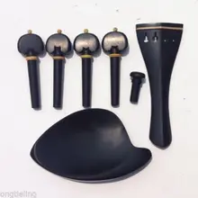 1 Набор из эбенового дерева для скрипки 4/4 с скрипки шинрест, хвостовые части, колышки, конец