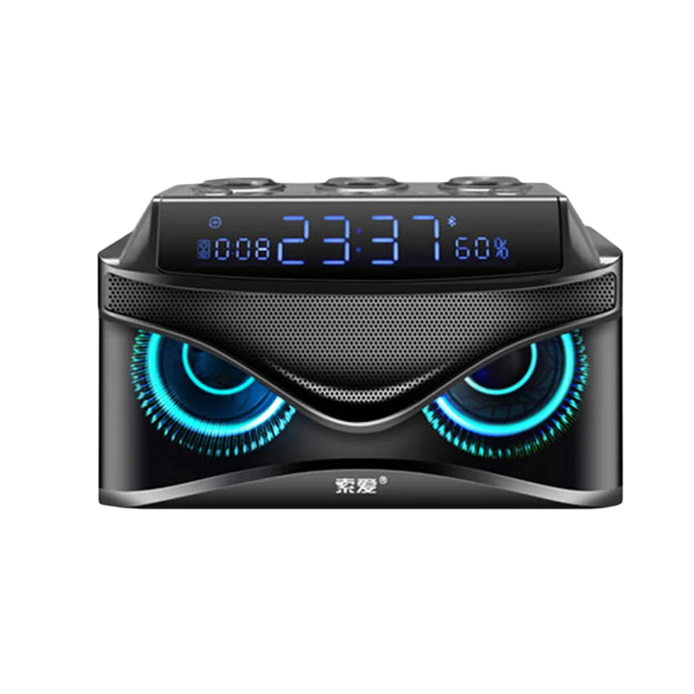 Soaiy S68 Беспроводной Bluetooth Динамик крючке будильник Super Bass сабвуфер Открытый