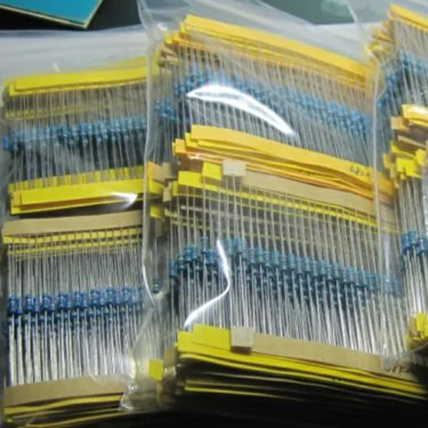 1280pcs/LOT 64 values 1 ohm - 10M ohm 1/4W Metal Film Resistors Assortment Kits VEB47 T31 100pcs lot new 18k 183 1 4w metal film resistors 0 1% precision resistors rj24 metal film resistance