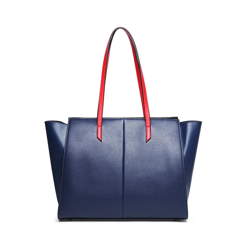 

New Design Women's Bag Hot Sale Casual Tote Luxury Genuine Leather Bag Solid Simple Top-Handle Bags