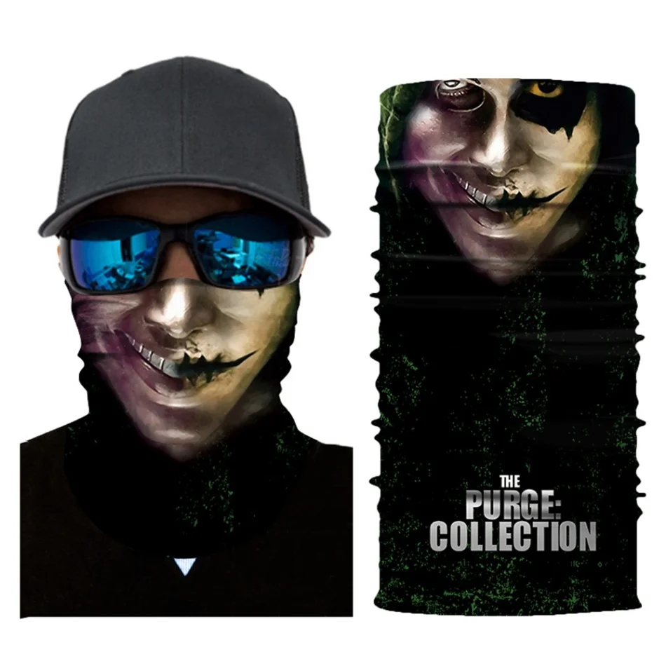 Мотоциклетная маска для лица Велоспорт Хэллоуин голова теплый шарф на шею череп лыжный Джокер повязка страшная маска для лица - Цвет: style 8