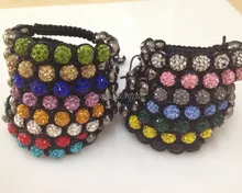 10PCS/ LOT valentine gift Shamballa Bracelets Women DIY Bracelet Ball Beads Pulseras Pulseira Feminina Best Gifts SB7142A