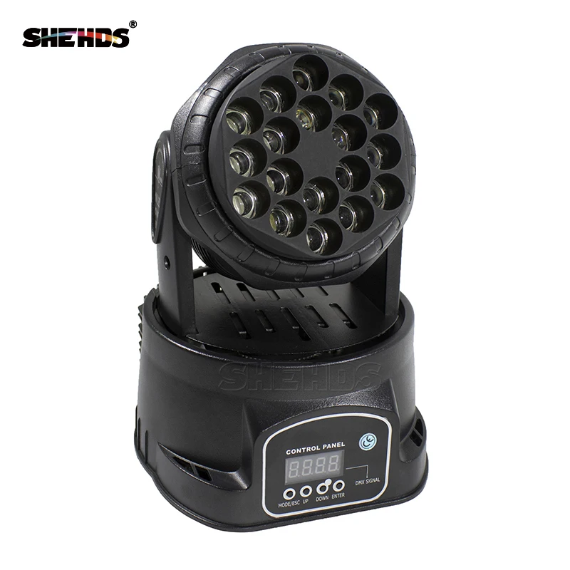 

2pcs/lot LED Beam 18x3W RGB Moving Head Light LED Wash Moving Stage Lighting For Luces Discoteca Professional Stage A DJ Disco