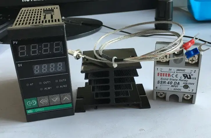 Терморегулятор CH402 RKC регулируемый термостат CH402FK02 V * AN NN + 2 м термопары K SSR40DA