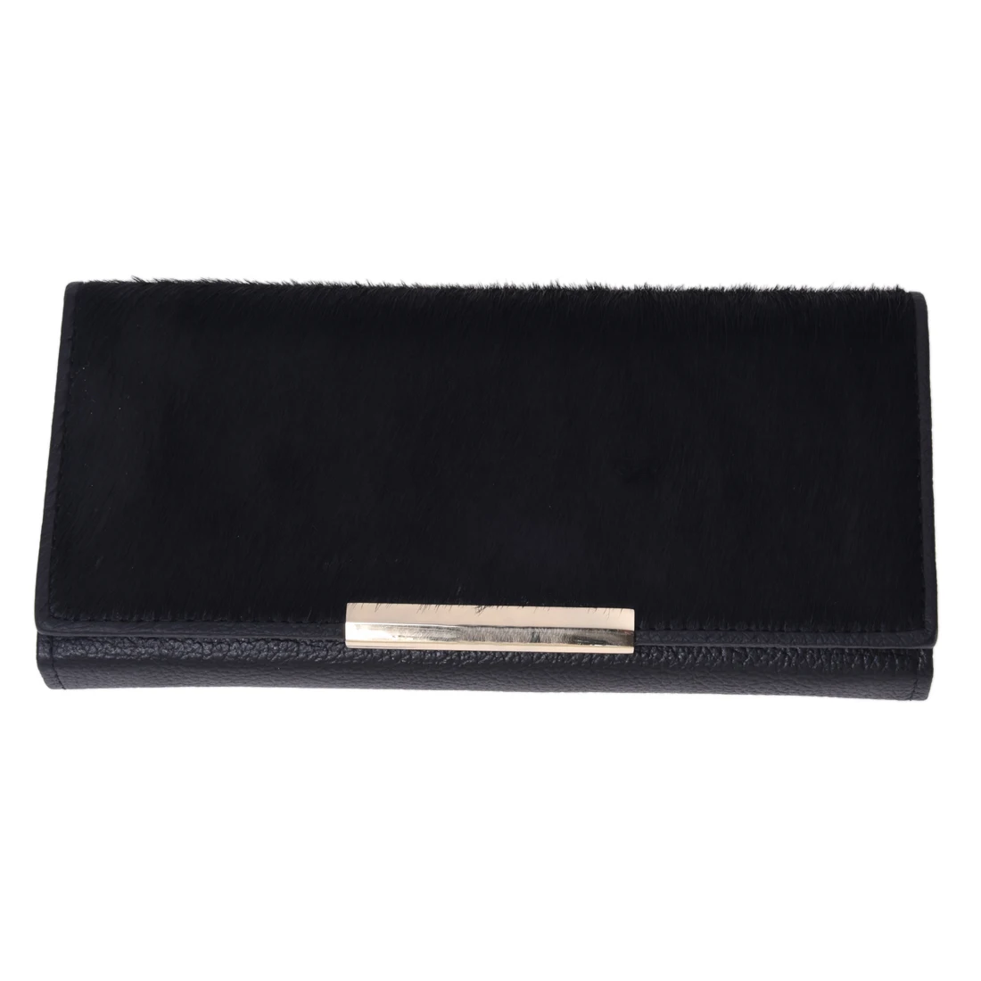 5pcs( ABDB Wallet Women Wallet Genuine Leather Black Horse Furwallet genuine leatherwomen