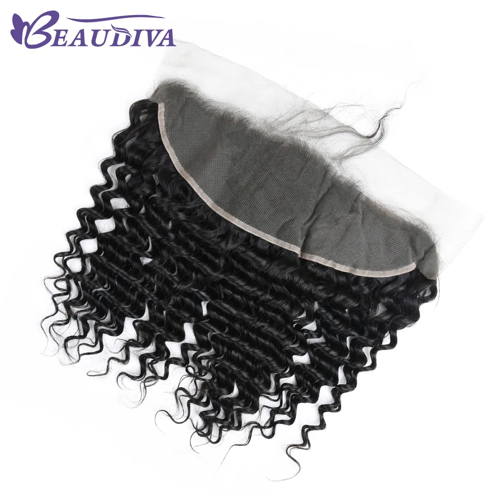 BEAUDIVA Hair Brazilian Deep Wave Lace Closure 5PCS/lot Natural Color 13*4 Non-remy 100% Human Hair Extensions Free Shipping