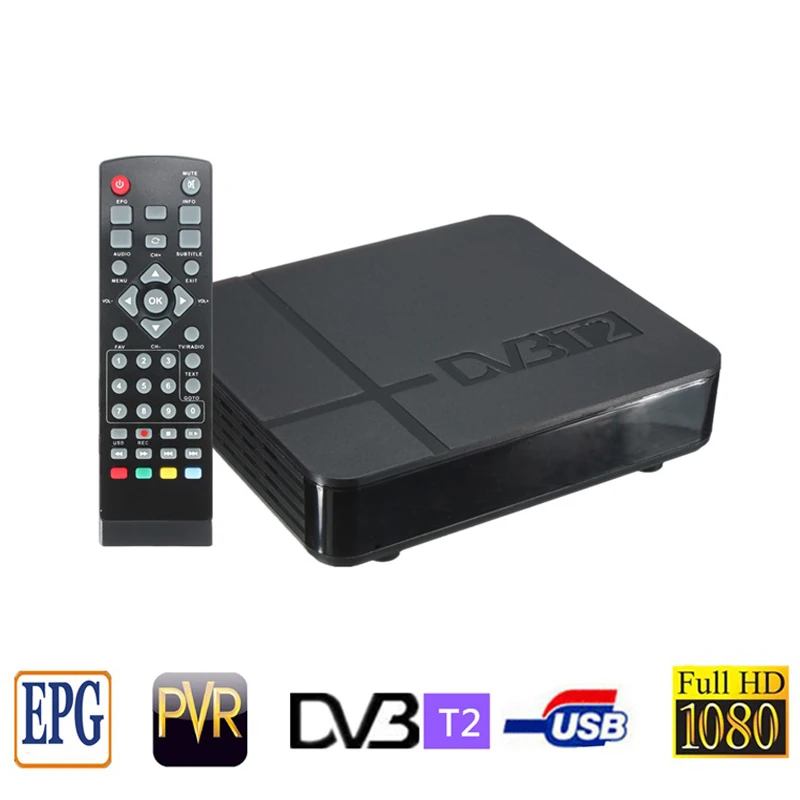  DVB T2 Tuner MPEG4 DVB-T2 HD Compatible set top box TV Receiver W/RCA/HDMI PAL/NTSC Auto Conversion box RUSSIA/EUROPE/THAILAND 