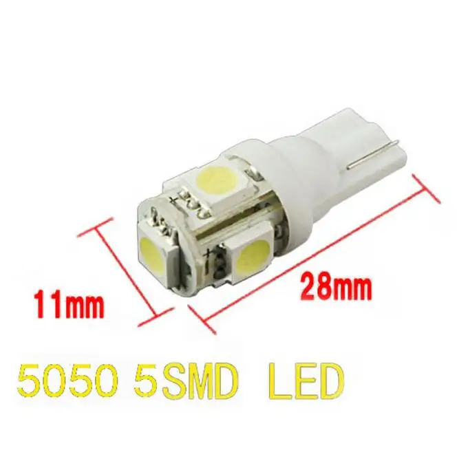 30 шт. T10 Клин 5-SMD 5050 Xenon светодиодный свет лампы 192 168 194 W5W 2825 158 белый в Новая горячая Распродажа P30 July24