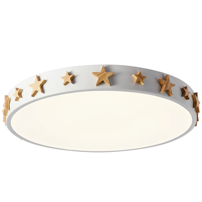

Ultrathin round macarons ceiling lights modern simple metal with rubber wood acrylic material colorful LED ceiling mounted lamp