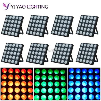

8PCS/LOT 25x10w Blinder RGB Led Pixel Matrix Stage Background LED Wall DJ Lighting