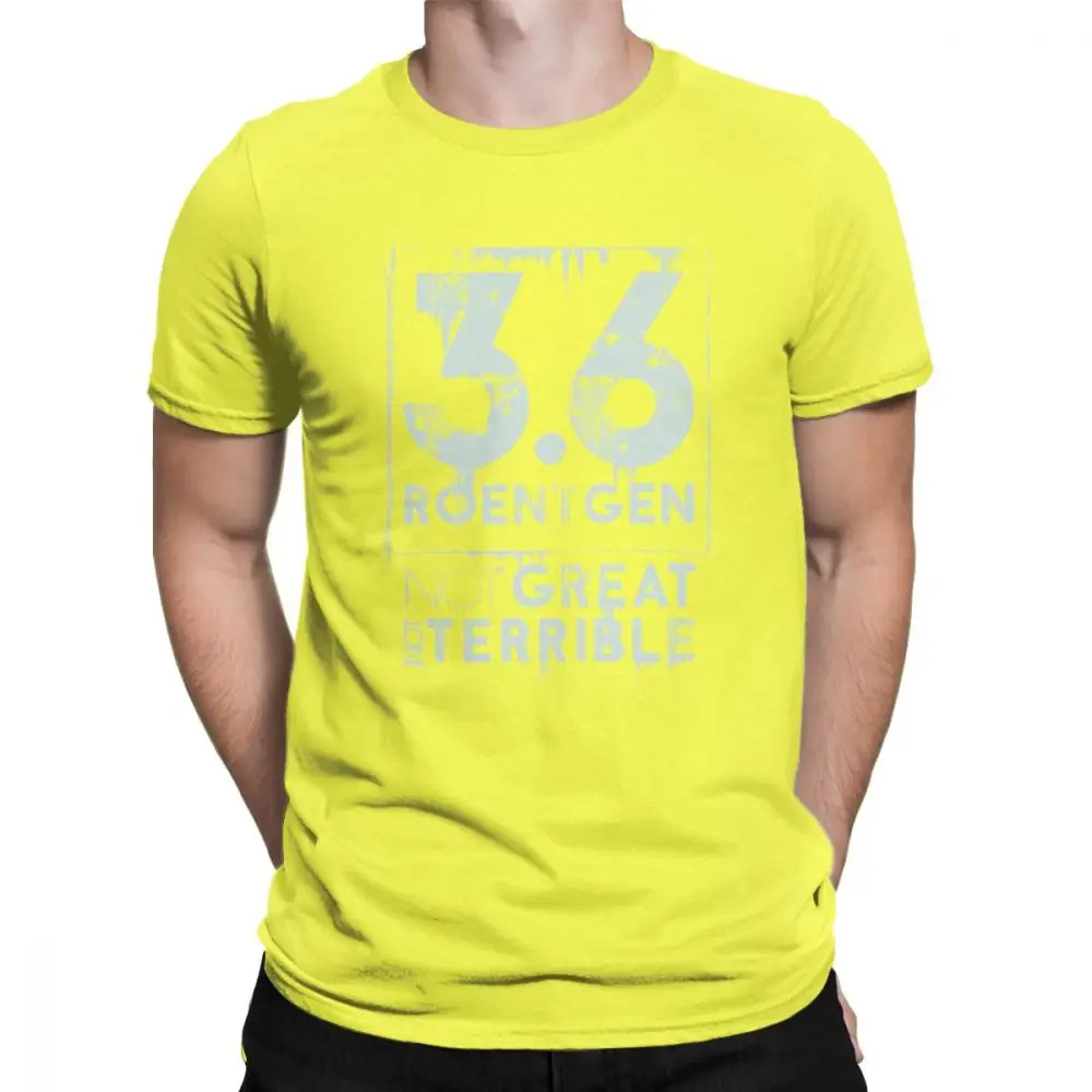 Мужские чернобыльские футболки Россия ядерный СССР Cccp ТВ шоу Чистый хлопок одежда для отдыха короткий рукав футболки летняя футболка - Цвет: Цвет: желтый
