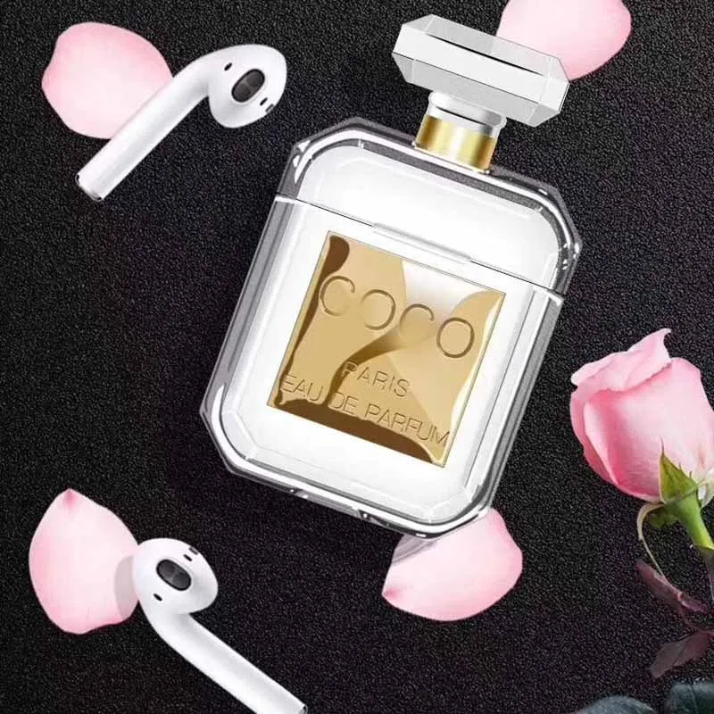

Luxury perfume bottle Protective Cover For Airpods case Shockproof Case Cover For Air Pods TPU Silicone Box For Airpod case