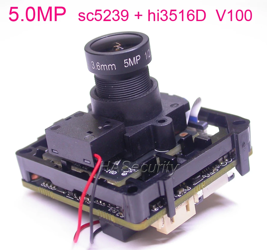 5.0MP H.265, H.264 IPC 1/1. 2," SmartSens SC5239 CMOS сенсор+ Hi3516D V100 IP CCTV камера модуль печатная плата+ IRC+ объектив+ кабель LAN