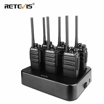 

6pcs Retevis RT24/H777S Walkie Talkie + Six-Way Charger PMR Radio UHF VOX Handheld Two Way Radio Transceiver Radio Comunication