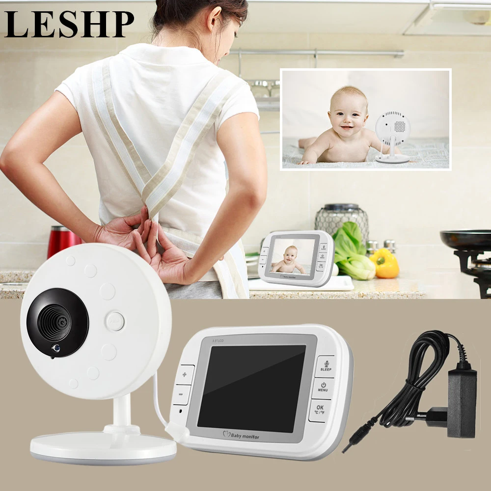 

LESHP Baby Monitor with 3.5 Inch Wireless TFT LCD Video Night Vision 2-way Audio Infant Baby Camera Digital Video Babysitter