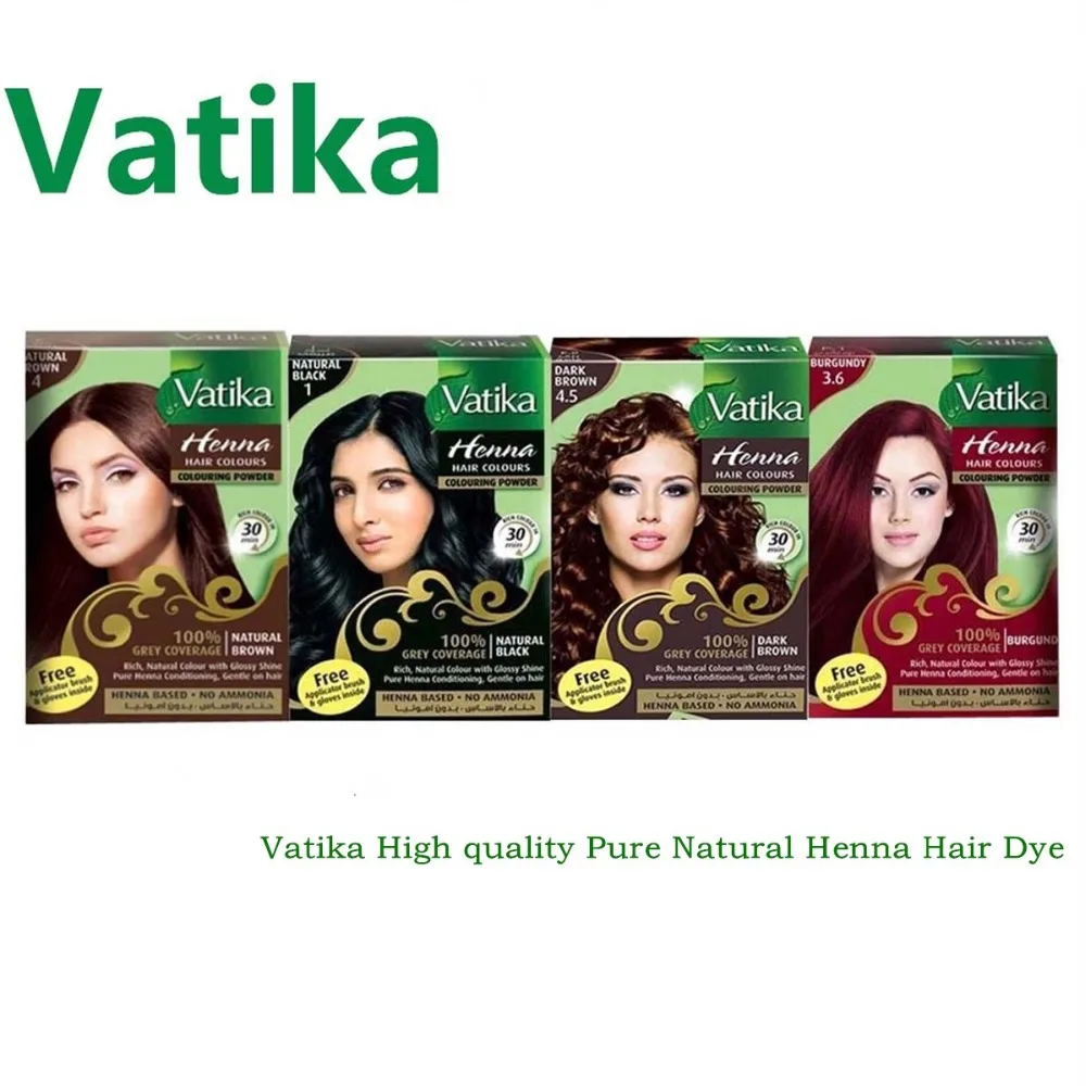 Продажа Vatika высокое качество чистый натуральный хна краска для волос хна для бровей оттенок комплект, идеально подходит для волос, бороды и бровей 30...