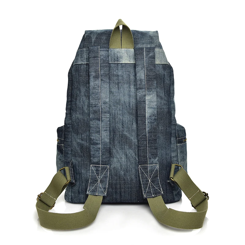 Вымытый джинсовый тканевый женский рюкзак Простая Корейская версия дикого ученик средней школы сумка мужской рюкзак для путешествий ретро