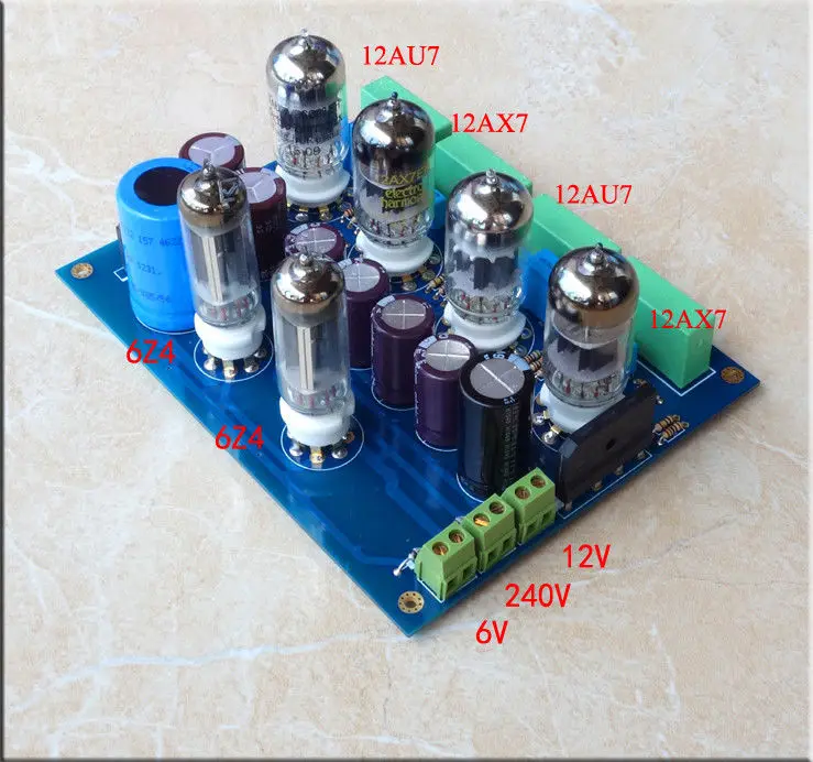 Трубчатый предусилитель GZLOZONE DIY Hifi 12AU7 + 12AX7/стереотрубка|Усилители мощности| |