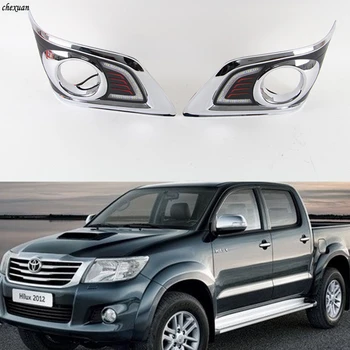 

CSCSNL 1 set LED DRL Daytime Running Light Daylight waterproof Signal Lamp With cover box For Toyota Hilux Vigo 2012 2013 2014