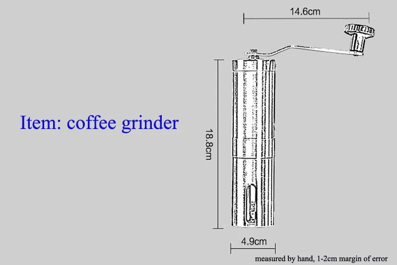 6 шт./партия, ручная кофемолка из нержавеющей стали, ручная кофемолка, кофемолка серебристого цвета