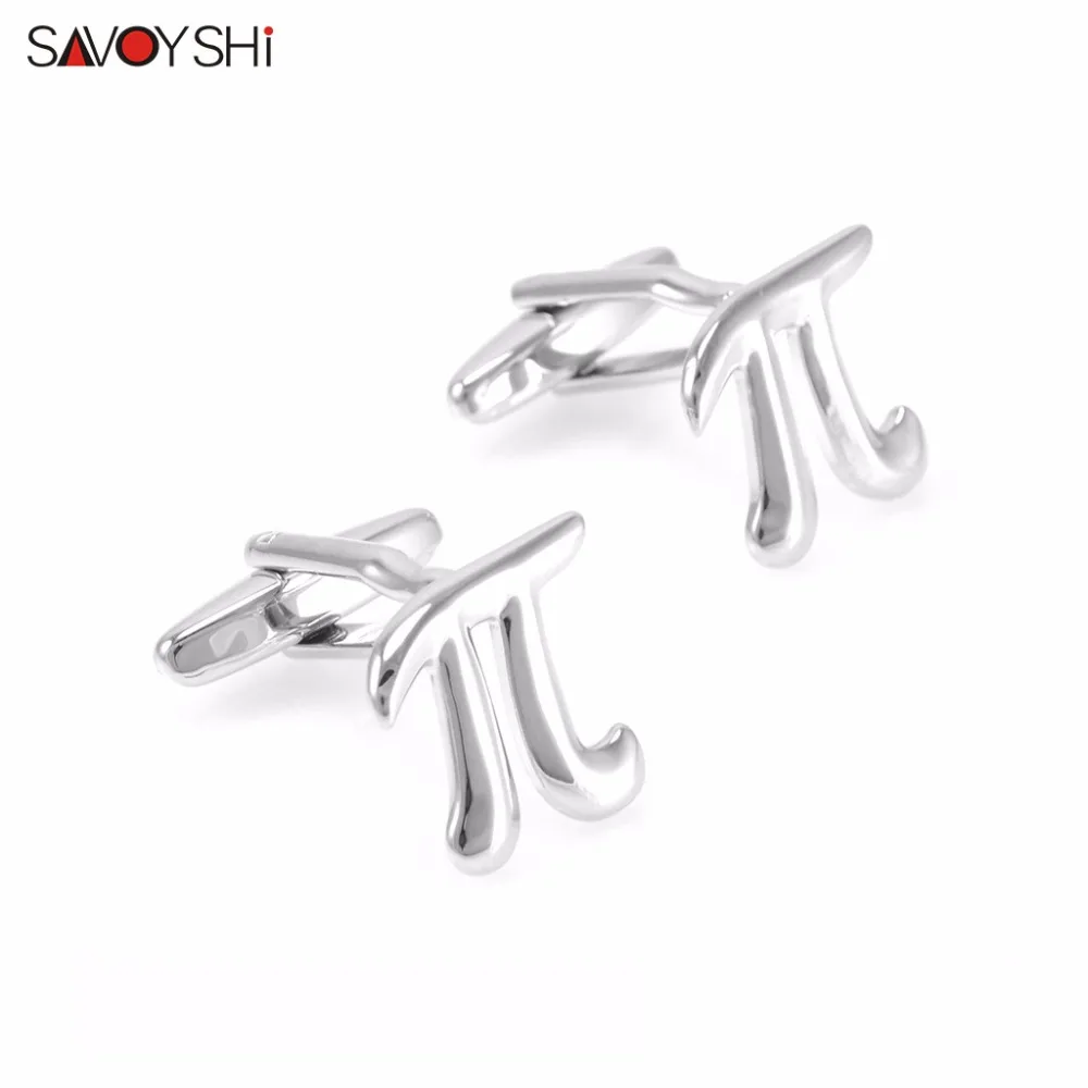 

SAVOYSHI pictograms Maths Symbol Cufflinks for Mens French Shirt Cuff Accessories Brand Novelty Silver Cufflinks Costume Jewelry