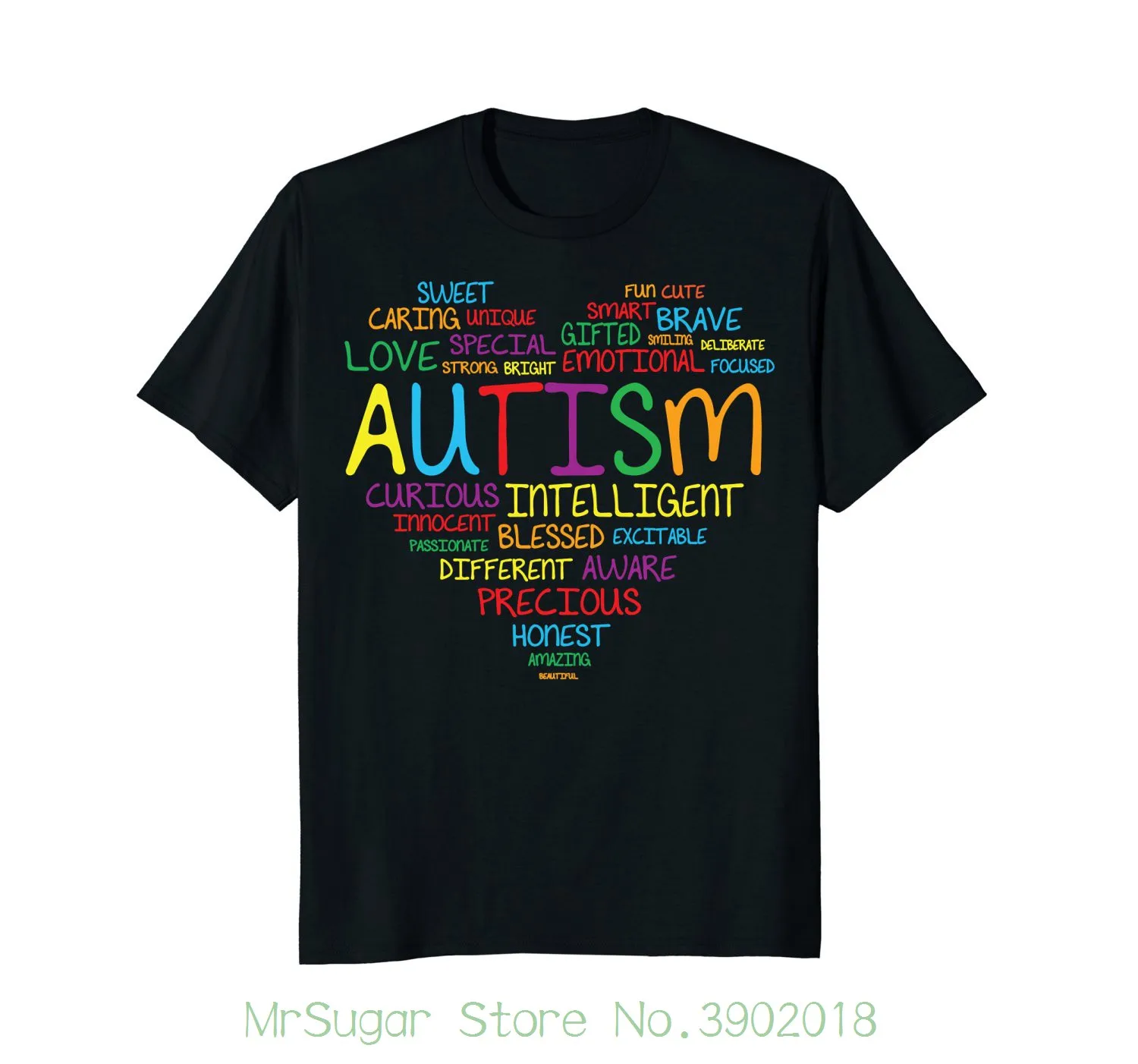 Autism Heart Autism Awareness T-shirts 2018 Short Sleeve Cotton T Shirts Man Clothing Autism Heart Autism Awareness T-shirts 2018 Short Sleeve Cotton T Shirts Man Clothing