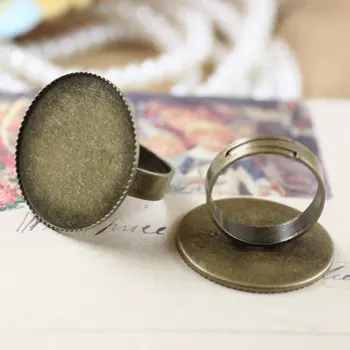 

free ship!!! 25mm antique brass bronze plated crown shape ring base/lead free nickel free