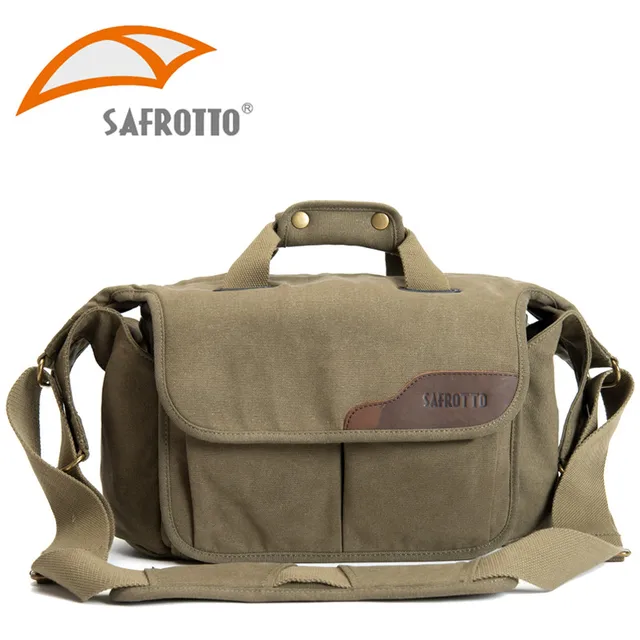 Safrotto Professional Photographic Accessory Canvas Digital Video Outdoor Messenger Bags Rain