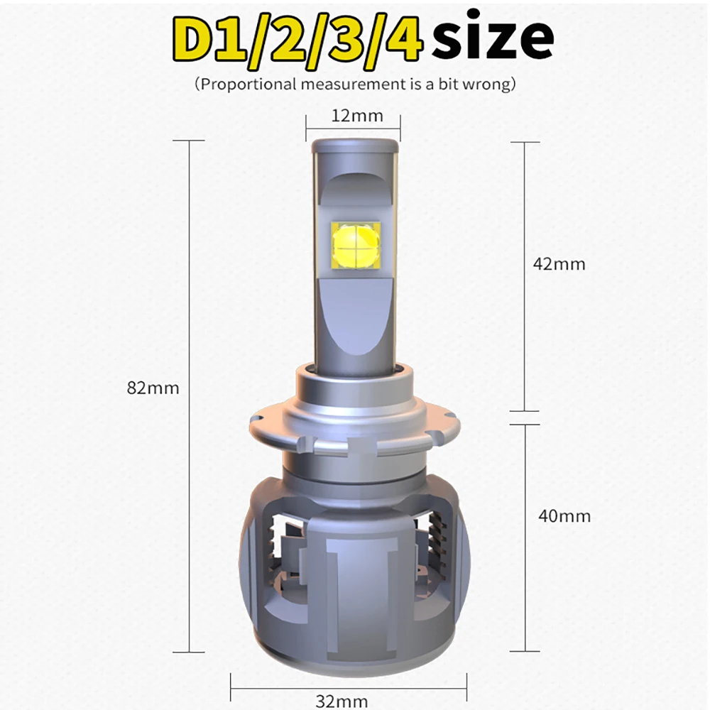 Светодиодный фар автомобиля D1S D2S D3S D4S светодиодный фары для авто Conversion Kit 120 Вт 12000LM 6000 К авто фары противотуманные фары