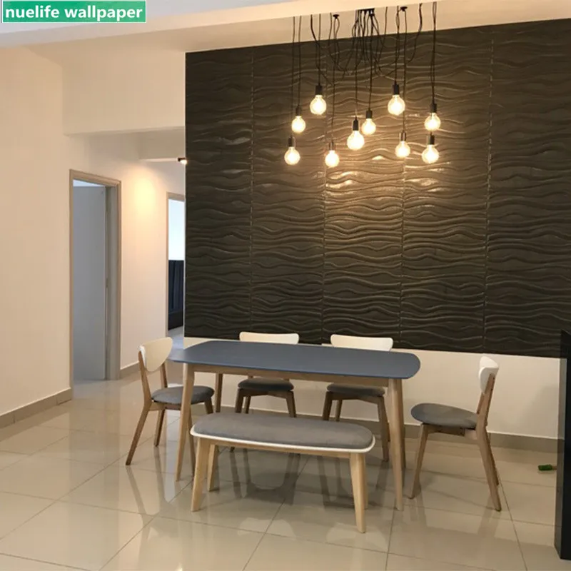 

Wave 3d foam wall stickers TV background wall living room office shop bedroom waterproof anti-collision self-adhesive wallpaper