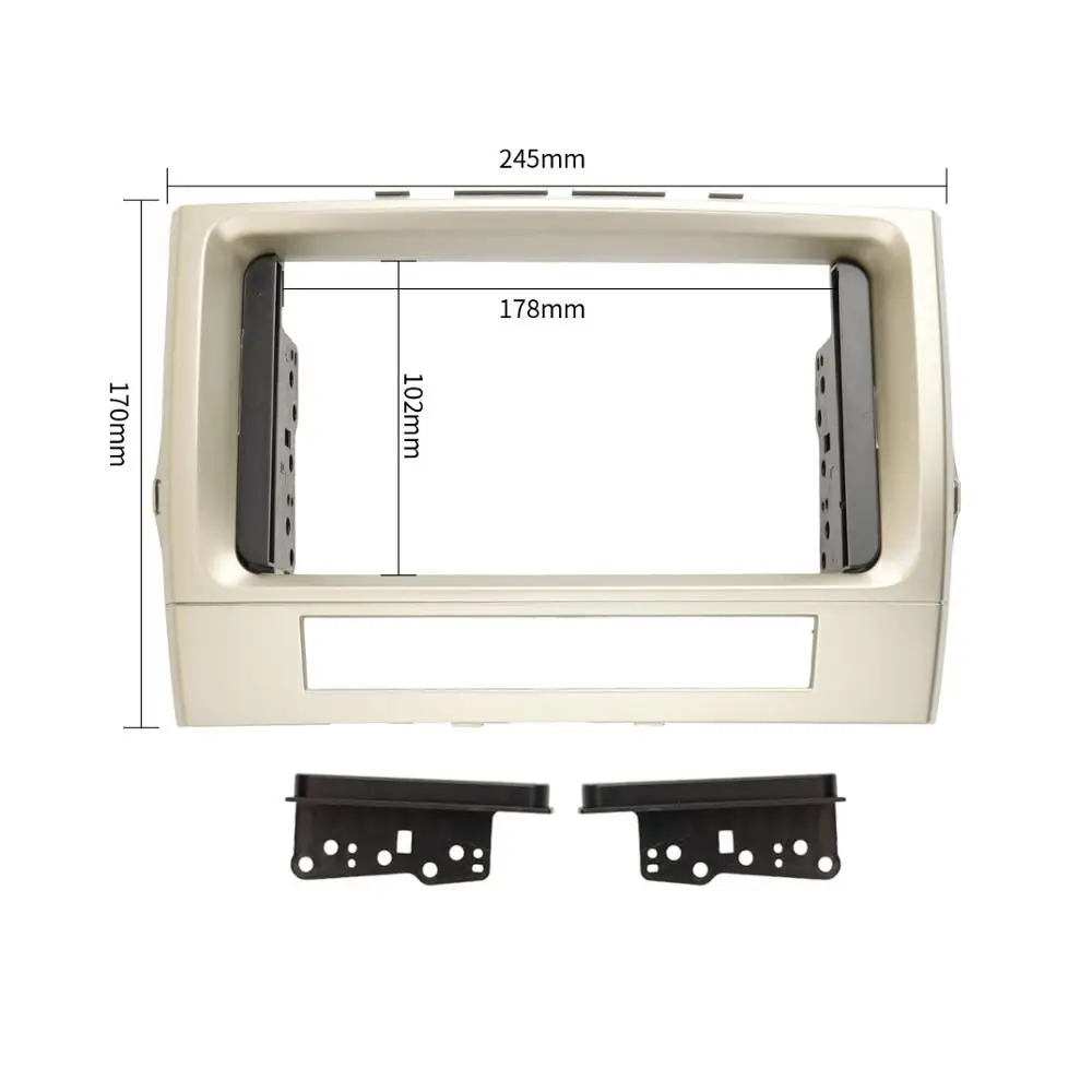 Двойной Din радио фасции для Toyota Corolla Verso аудио панель приборная панель отделка комплект для ремонта лица Объемный Рамка рамка - Название цвета: 178X102mm