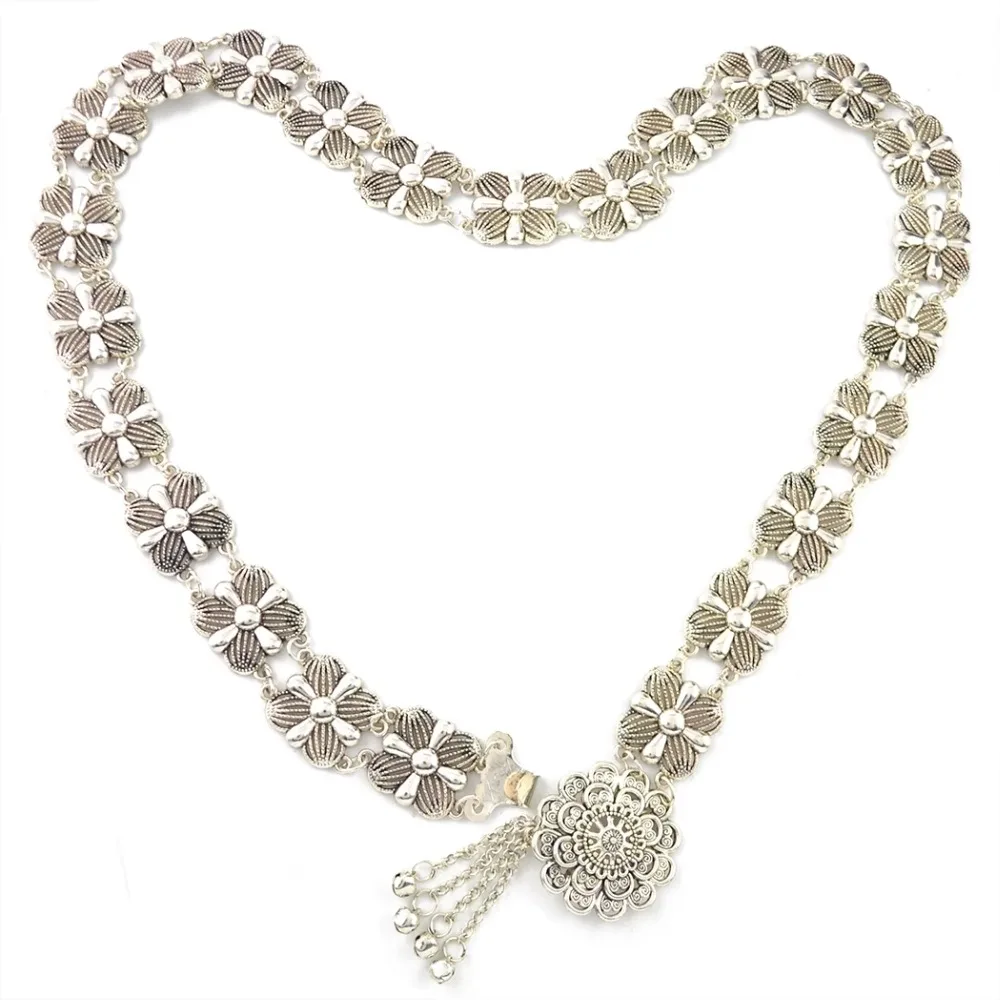 Винтаж шикарный Цыганский серебристого металла пляж сексуальные Boho Цветок Турецкий Чешский пояс для платья для танцев цепочка Ювелирная Монета Кисточкой живот